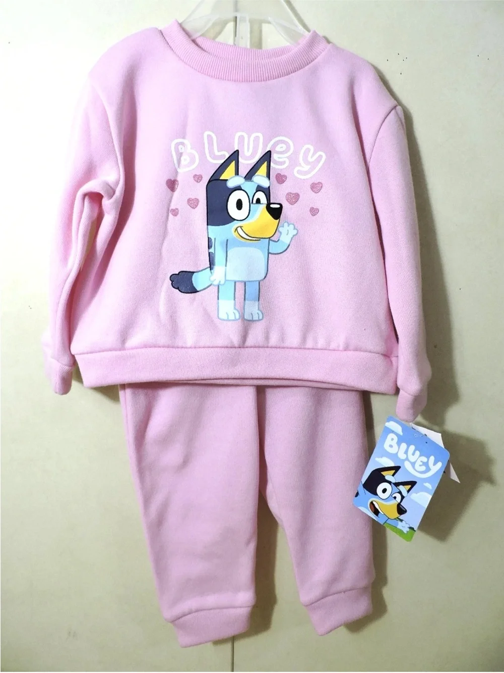 Kids Pink Fleece Jogging Set size 18 months